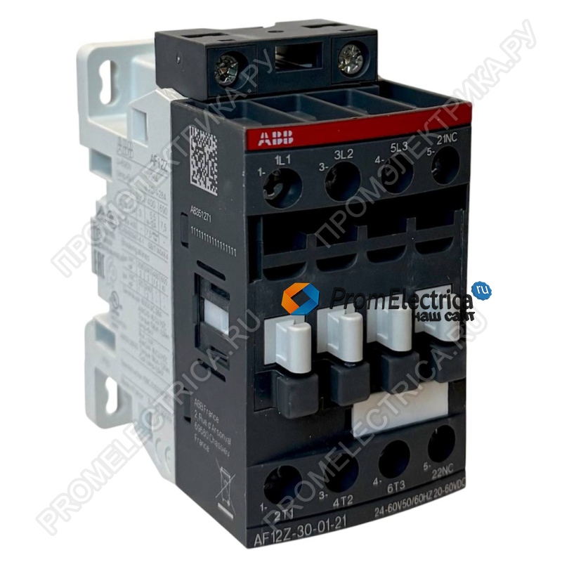 1SBL156001R2101 Контактор ABB AF12Z-30-01-21 3P 12А 24-60В AC/DC 5.5кВт
