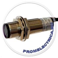 PES-D18-POC30D (CABLE) Фотодатчик диффузионный, М18х1, зона срабатывания до 30 см, -10 +60 С, 12…24 VDC, IP67, выход: PNP NO, макс. ток 200 мА, время реакции 3 мс, кабель