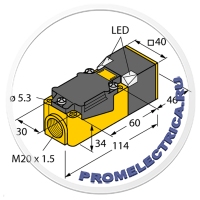 1569101 Индуктивный датчик 20мм PNP NO+NC, 10-65VDC, клеммы, NI20-CP40-VP4X2/S97