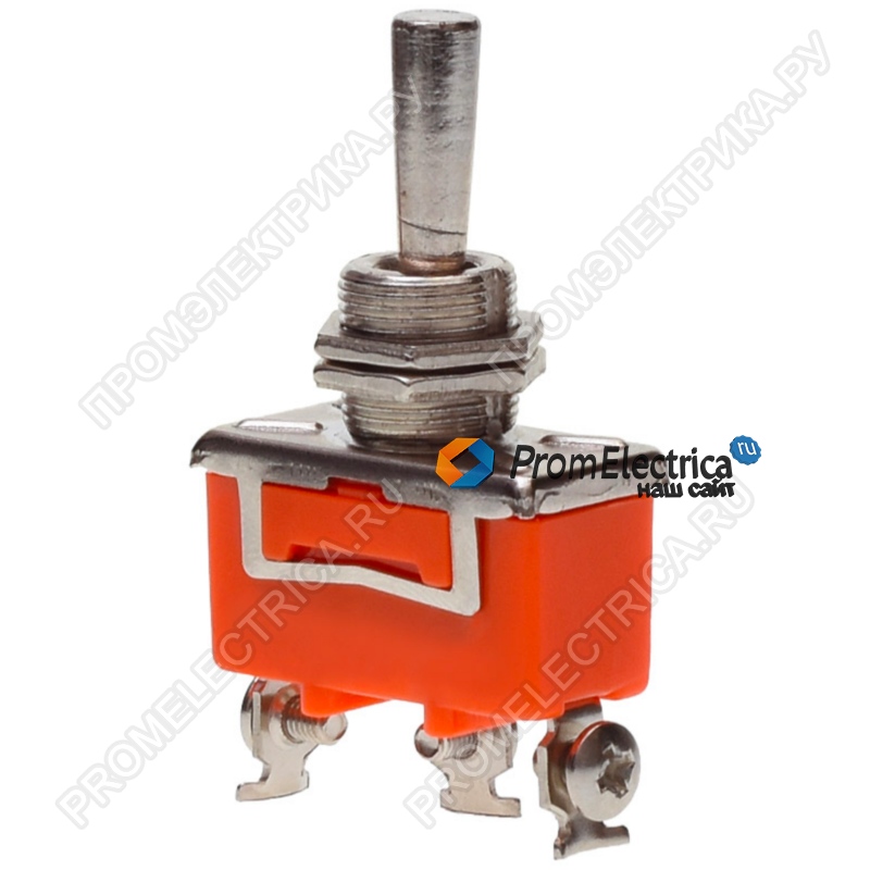 KN-1322-PW Тумблер без фиксации.15А 250VAC ON-OFF-ON 6конт. под винт