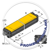 LI200P0-Q25LM0-LIU5X3-H1151 Индуктивный Датчик Линейного Положения TURCK