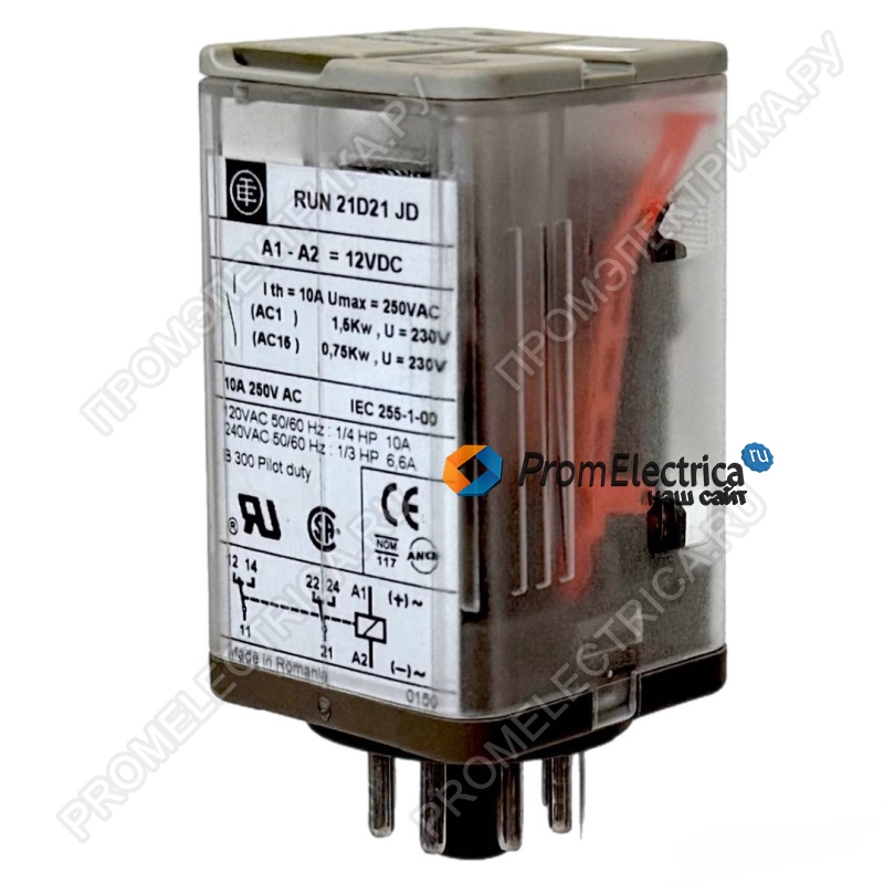 RUN21D21JD Универсальное реле 12VDC -2OF