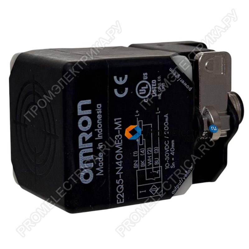 E2Q5-N40ME3-M1 Индуктивный датчик, прямоугольный, 40мм, NPN NO+NC. разъем М12 Omron