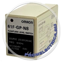 61F-GP-N8 AC230V Omron Устройство контроля уровня токопроводящих вещевств серии 61F, монтаж вставной, компактный 8-pin тип, напряжение питания 230 V AC