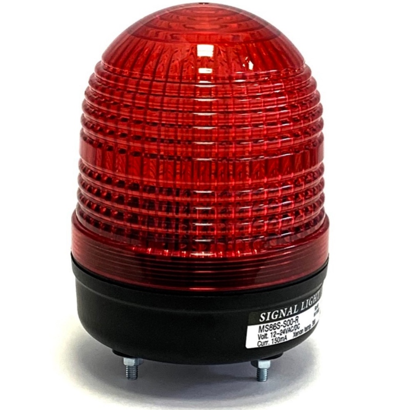 MS86S-S00-R 12-24VDC Светосигнальная лампа Д86 (красный, стробоскоп. ксенон.) Autonics