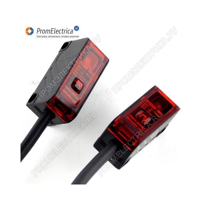 BYS500-TDT1,2 Фотодатчик пересечения луча, NPN, включение на тёмное, расстояние 500 мм, 12-24 Вольт,