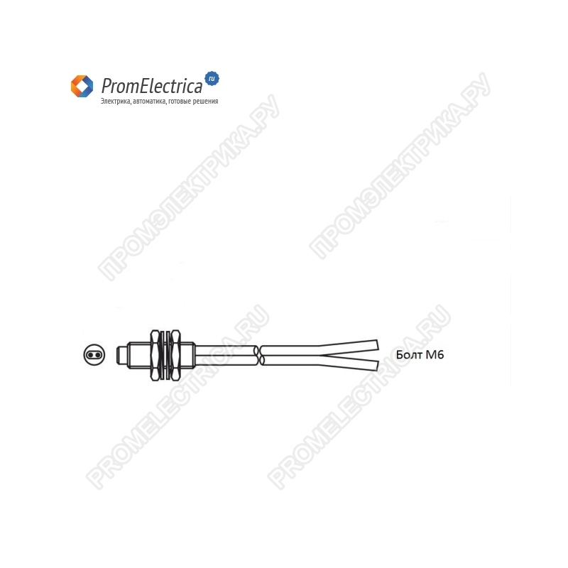 FD-620-13B Изломостойкий оптоволоконный кабель, болт М6, диффузное отражение, срабатывание до 100 мм