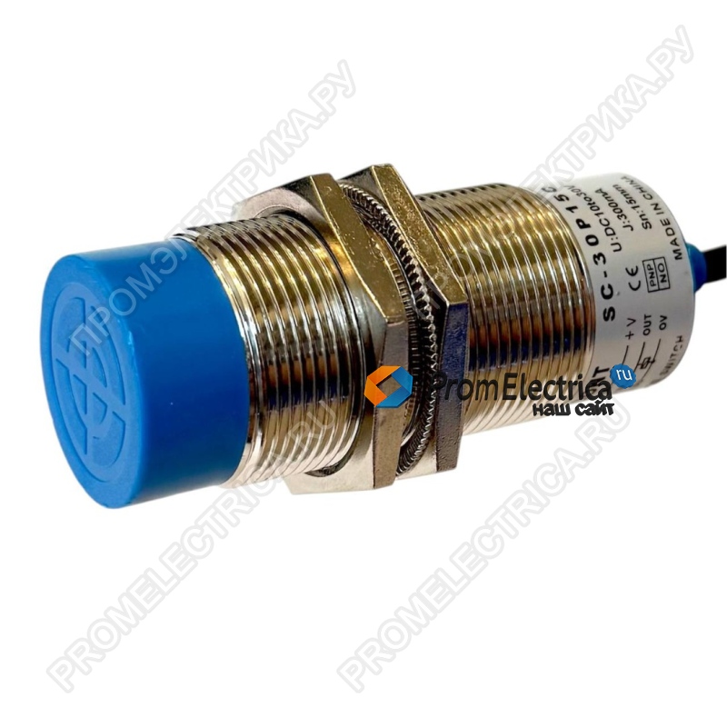SC-30P15C Емкостный датчик, M30, PNP NO, зона срабатывания 15мм, макс. ток 200 mA