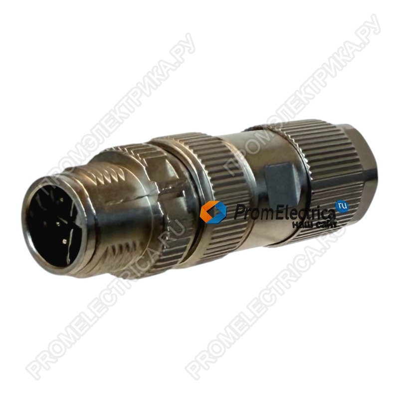 1417430 VS-08-M12MS-10G-P Разъем системной шины, M12, X-СODE 10 Гбит / Ethernet