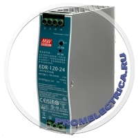EDR-120-24 Блок питания Mean Well, 120 Вт, 24 В, на DIN рейку, серия EDR
