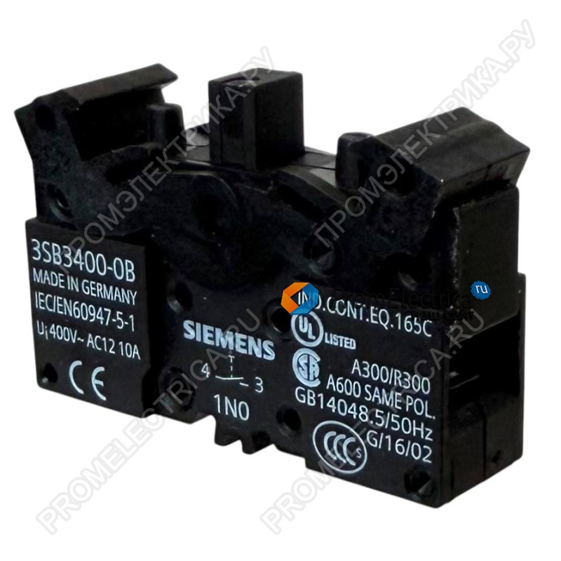 3SB3400-0B Контактная группа; NO; 22мм; на фронтальную панель; -25÷70°C