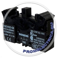 3SB3400-0B Контактная группа; NO; 22мм; на фронтальную панель; -25÷70°C 3SB3400-0B Контактная группа; NO; 22мм; на фронтальную панель; -25÷70°C