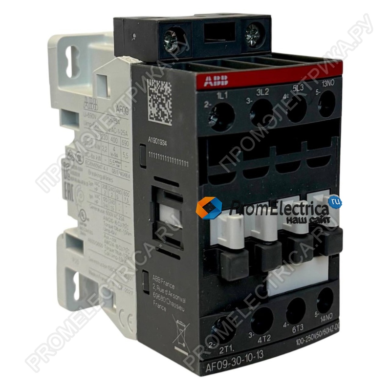 1SBL137001R1310 Контактор ABB AF09-30 3P 9А 690/100-250В AC/DC 4кВт