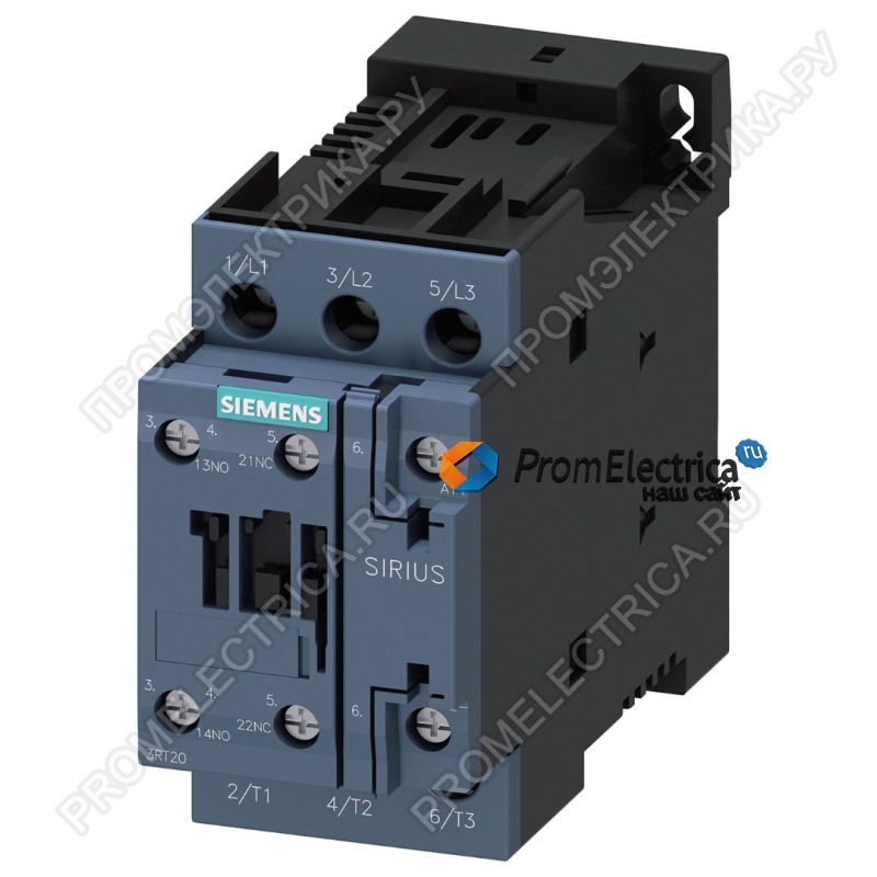 3RT2024-1BB40 КОНТАКТОР, 3 ПОЛ., AC-3, 5.5КВТ/400В, БЛОК-КОНТАКТЫ 1НО+1НЗ, НОМ. НАПРЯЖЕНИЕ УПРАВЛЕНИЯ 24В DC, ТИПОРАЗМЕР S0, ВИНТОВЫЕ КЛЕММЫ