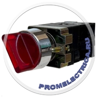 XB2-BK1443 Переключатель 2 положения с фиксацией с подсветкой, красный XB2-BK1443 Переключатель 2 положения с фиксацией с подсветкой, красный