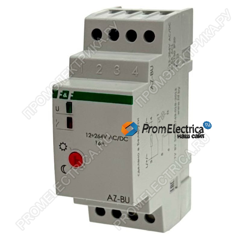 AZ-BU Фотореле с выносным датчиком на DIN-рейку, 12-264В, AC/DC F&F