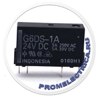 G6DS-1A DC24 Электромагнитное реле 24V DC; 5A 250V AC; 5А 30V DC