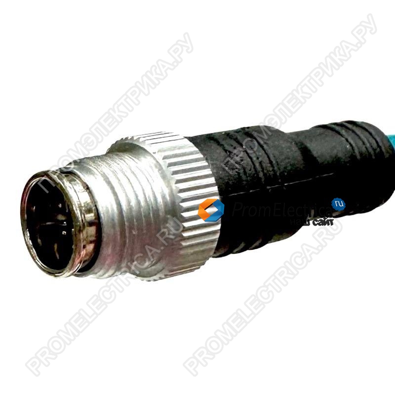 Прямой разъем M12, 8PIN, X-Code, штекер ,  кабель 1 метр