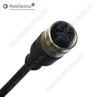 SK-AM-15M-B Прямой разъем M8, 3PIN, гнездо мама, кабель 15 метров