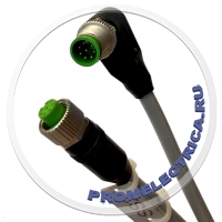 7221-48061-2940500 Murr, безгалогеновый кабель, 80 С, 300V, серый, M12, 8PIN, штекер угловой, гнездо прямое, 5 метров 7221-48061-2940500 Murr, безгалогеновый кабель, 80 С, 300V, серый, M12, 8PIN, штекер угловой, гнездо прямое, 5 метров