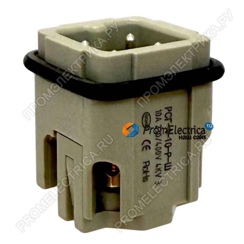РСГ-4-10-Р-Ш Разъем / вставка / папа / штекер, 4 Pin, винт. присоединение, 10 Ампер, 500 Вольт.