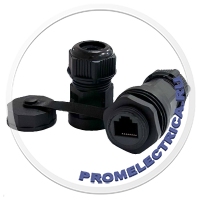 RJ45-M/M-C Соединитель гнездо RJ45 мама/мама, с защитной крышкой IP68