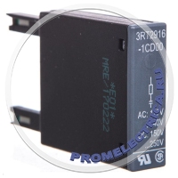 3RT2916-1CD00 ОГРАНИЧИТЕЛЬ ПЕРЕНАПРЯЖЕНИЯ, RC-ЦЕПОЧКА, AC 127 ... 240V, DC 150 ... 250V, ДЛЯ ВСПОМОГАТЕЛЬНЫХ КОНТАКТОРОВ И КОНТАКТОРОВ ДЛЯ КОММУТАЦИИ ЭЛЕКТРОДВИГАТЕ