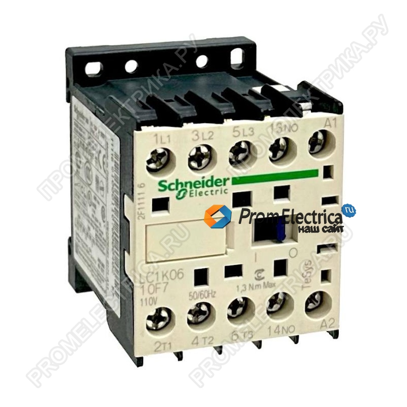 LC1K0610F7 Контактор K 3P, 6А,НО,110В винтовой зажим