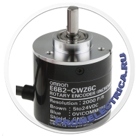 E6B2-CWZ6C-2000P/R Инкрементальный энкодер 2000 имп./об., 5-24 VDC, 3-фазный, NPN output, кабель 2м OMRON