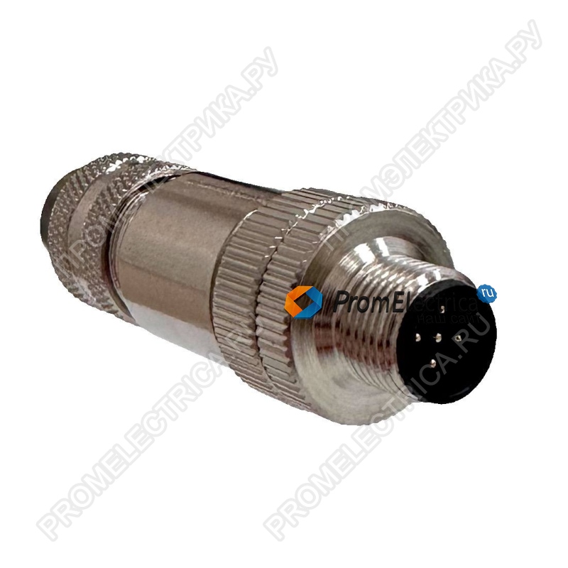B-DP-PG7/9-M Прямой разъем M12, 5PIN, штекер папа, PG7, B-code, металл