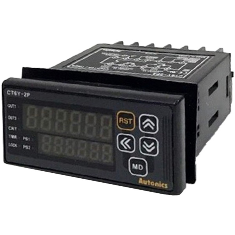 CT6Y-2P4T Счётчик-таймер, W72xH36 мм, 6-разрядов, СИД, 2 уставки, 2 релейных выхода & 1NPN-выход с открытым коллектором, Выход RS485, 100-240В~