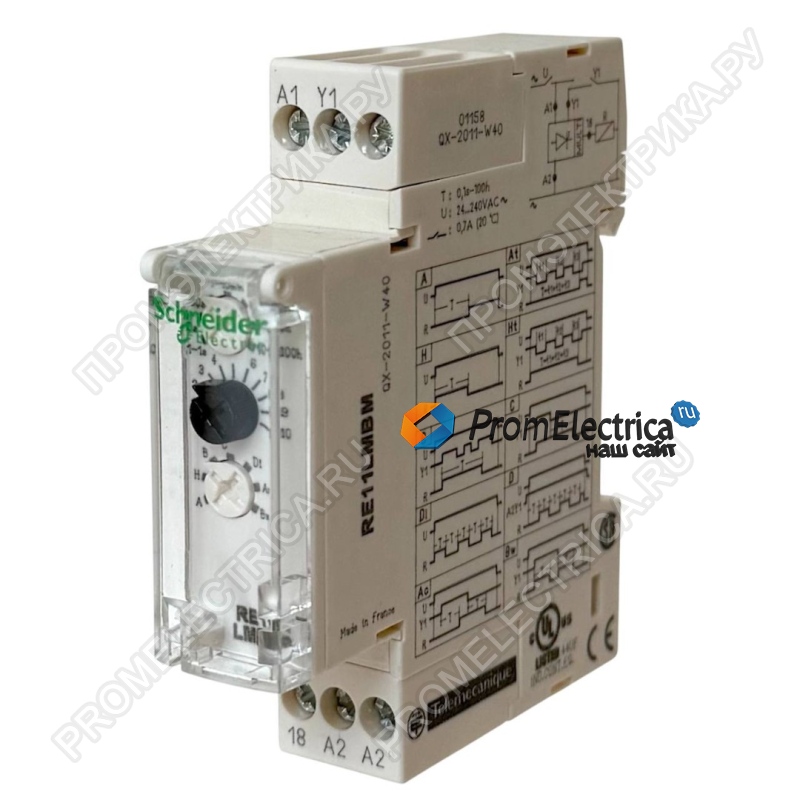 RE11LMBM Реле времени - 1 с..100 ч - 24..240 V - твердотельное реле