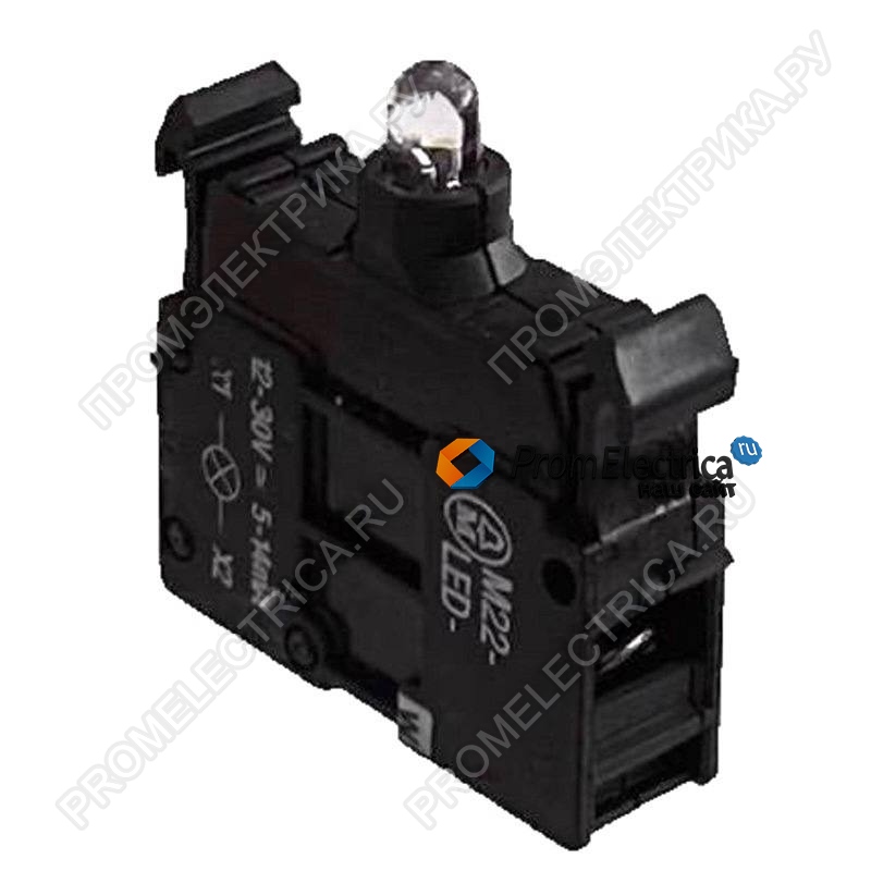 M22-LED230-R Светодиод с винтовым Зажимом 85-264В (АС), 5-15А, крепление спереди, цвет красный