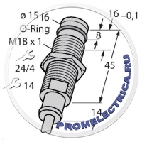 BID2-G180-RP6/S212 Индуктивный датчик М18, 2мм, 500/350 bar, PNP NC, 10-30VDC, 2000Hz, кабель 2м Turck