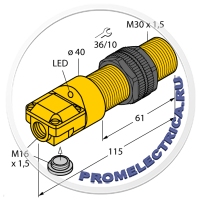 16117 Индуктивный датчик TURCK NI15-P30SR-AP6X, M30, PNP, NO