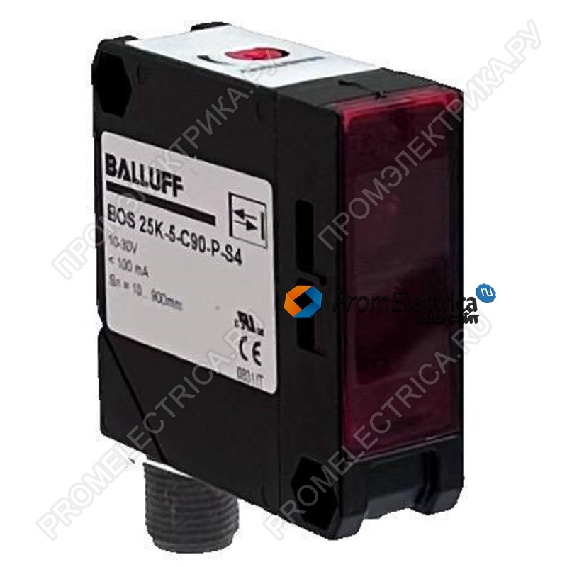 BOS 25K-5-C90-P-S4 Фотоэлетрический датчик Balluff , 10-30VDC, Sn=900mm