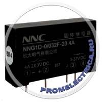 NNG1D-0/032F-20 Твердотельное реле 4A 200VDC упр. 3-32VDC (аналог HHG1D-0/032F-20)