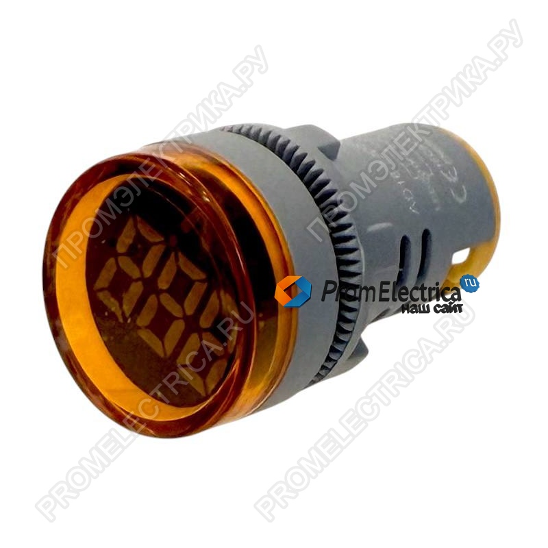 AD16-22DSV-Y-1 AD16-22DSV-Y Вольтметр цифровой миниатюрный желтый, 22 мм, 6-100 DC Вольт