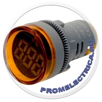 AD16-22DSV-Y-1 AD16-22DSV-Y Вольтметр цифровой миниатюрный желтый, 22 мм, 6-100 DC Вольт
