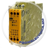 774583 Реле безопасности; Серия: PZE X4V 3/24VDC; Выходы:2; Монтаж: DIN