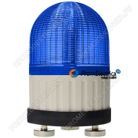 MS100B3M-220-B Синий проблесковый маячок на магните 220 Вольт + сирена 80 дБ