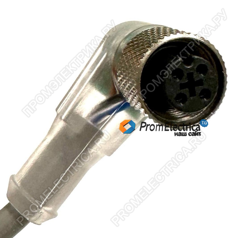 S-EM-2M-N-LED Разъем М12 угловой, 4 pin, LED NPN кабель 2 метра