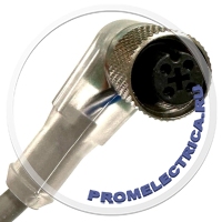S-EM-2M-N-LED Разъем М12 угловой, 4 pin, LED NPN кабель 2 метра