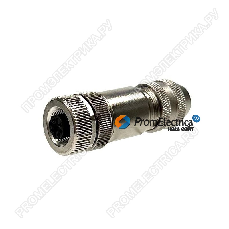 D-CM-PG79-M Прямой разъем M12, 4PIN, гнездо мама, PG7/9, D-code, металл