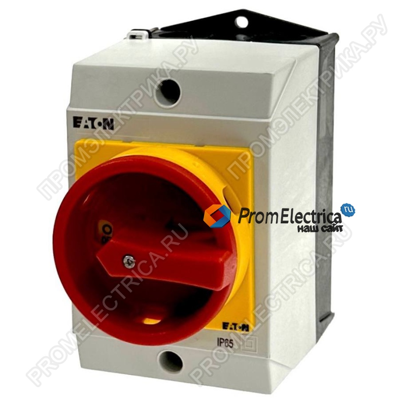 T0-3-15259/I1/SVB Главный выключатель в корпусе 3p +2 НО, Ie = 12А, рукоятка красная 0-1, 90 °