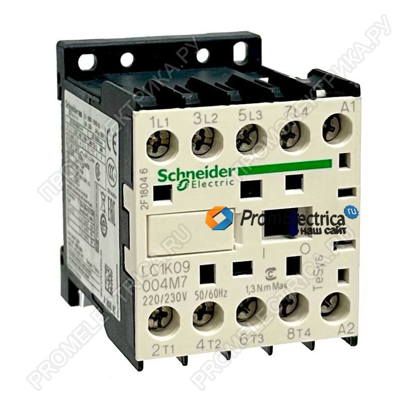 LC1K09004M7 Контактор K 4P (4НО), AC1 20А,220В, винтовой зажим