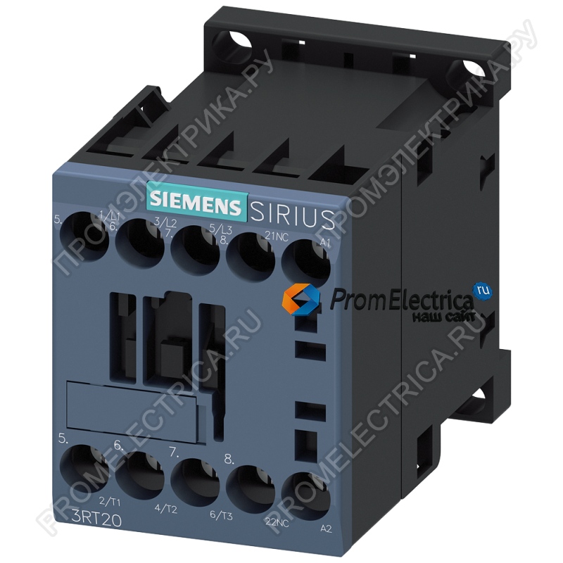 3RT2018-1AB02 КОНТАКТОР, 3 ПОЛ., AC-3, 7.5КВТ/400В, БЛОК-КОНТАКТ 1НЗ, НОМ. НАПРЯЖЕНИЕ УПРАВЛЕНИЯ 24В AC, 50/60 ГЦ, ТИПОРАЗМЕР S00, ВИНТОВЫЕ КЛЕММЫ