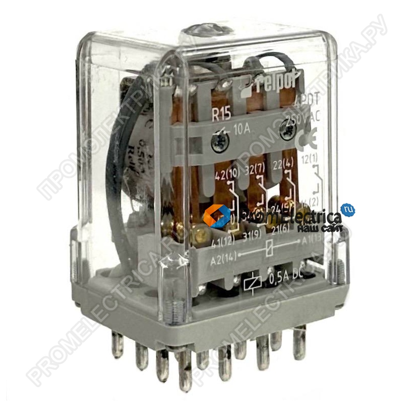 R15-1014-23-4050 Реле R15, 3CO, номинальный ток катушки 0,50 A DC, IP40