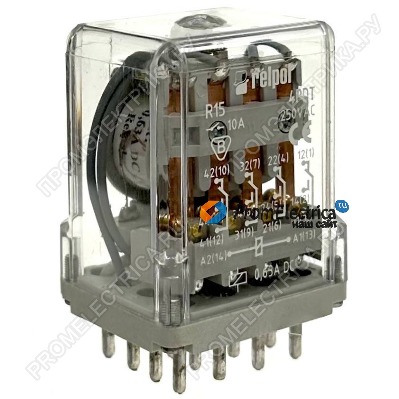 R15-1014-23-4063 Реле R15, 3CO, номинальный ток катушки 0,63 A DC, IP40