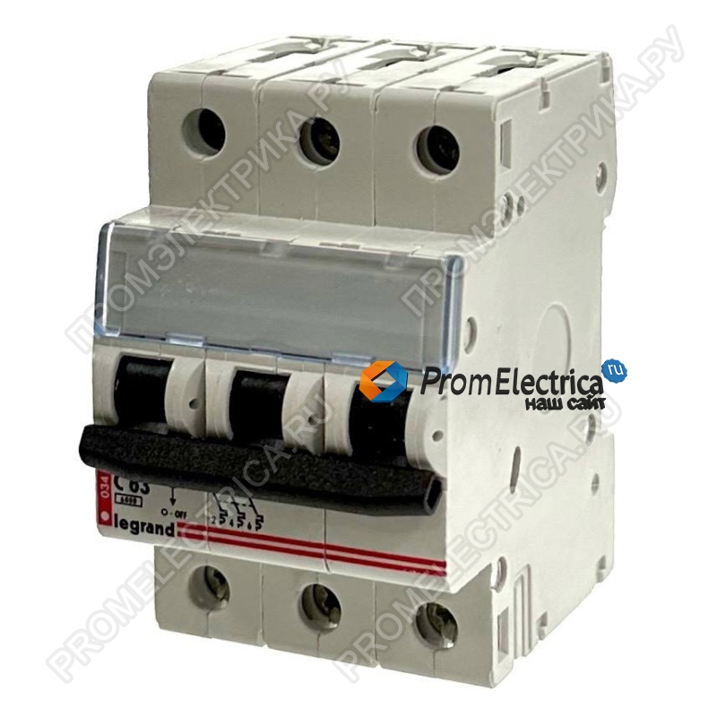 03457 Автоматический выключатель Legrand 3п 63А 6кА DX 3